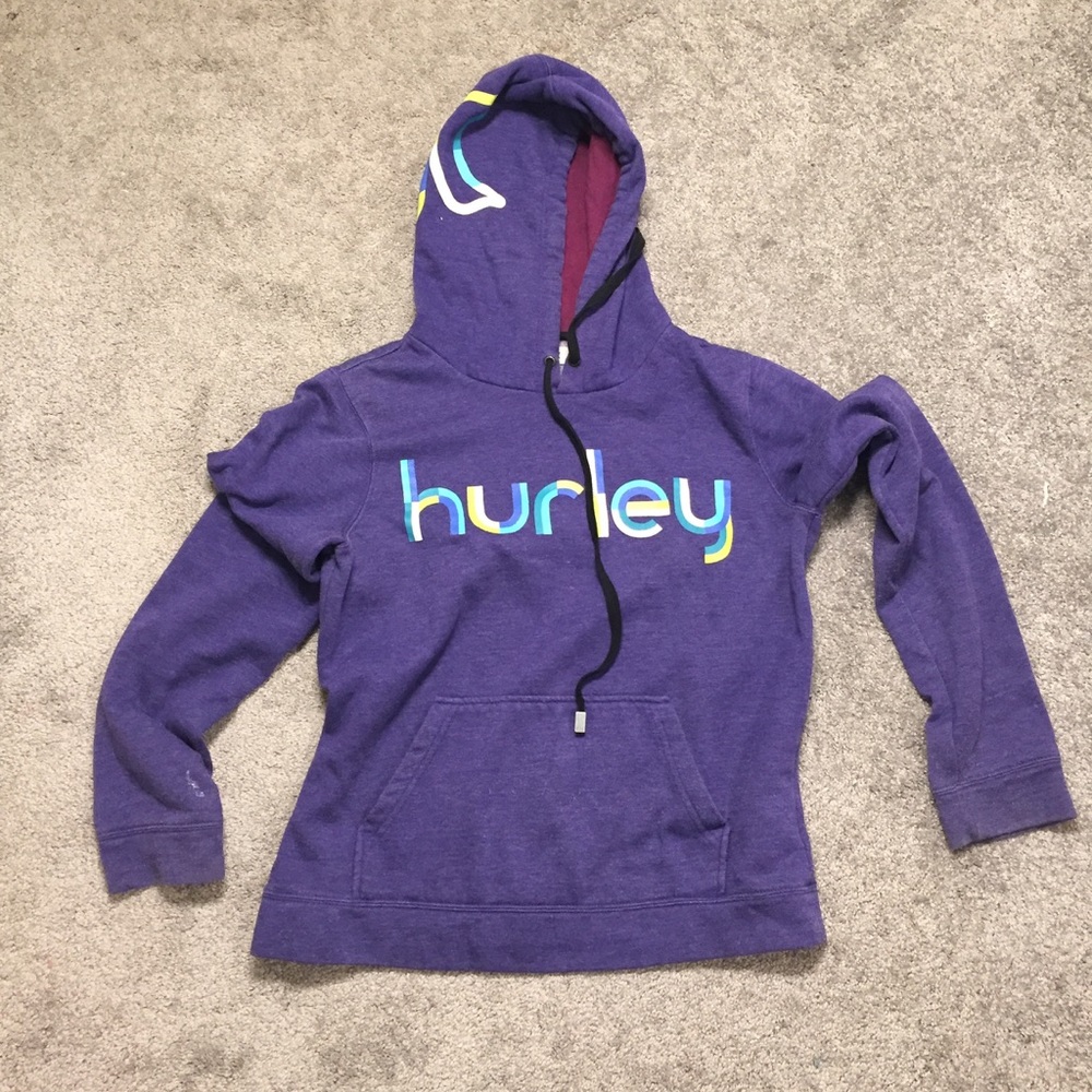 SALE Hurley purple drawstring sweatshirt hoodie
